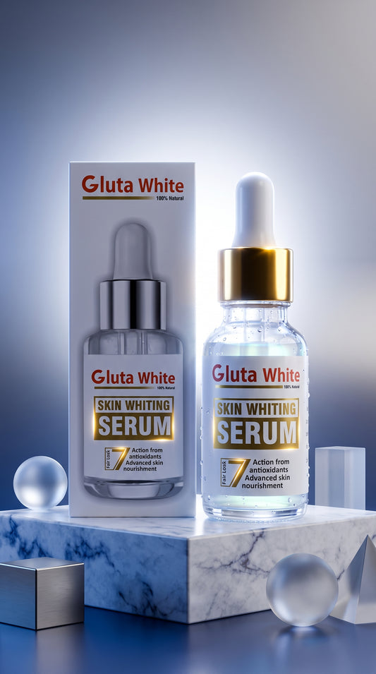 Gluta White Skin Whitening Serum with Antioxidant Formula for Advanced Skin Nourishment