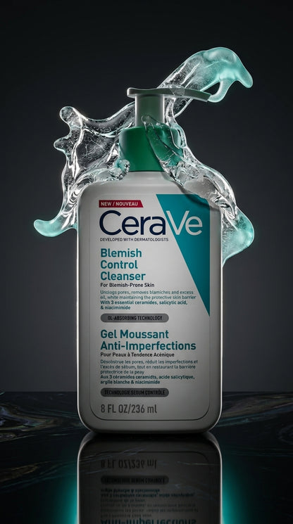 CeraVe Blemish Control Cleanser 236ml – Salicylic Acid Face Wash for Blemish-Prone Skin