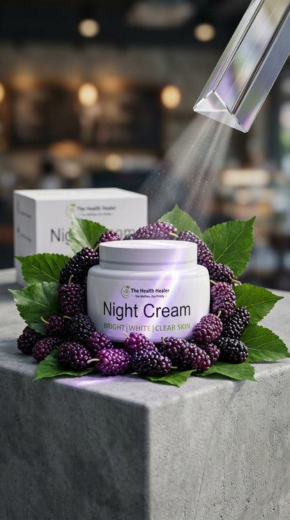 The Health Healer Night Cream – Bright, White & Clear Skin | Aloe Vera, Saffron, Mulberry & Rose Hip Oil