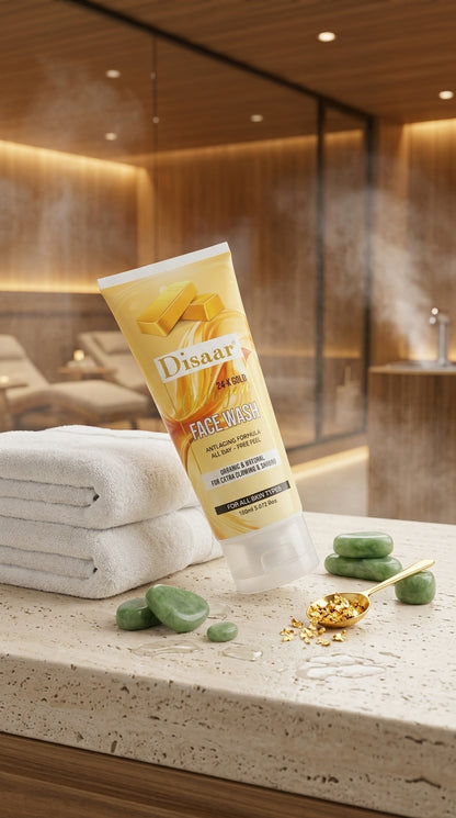 Disaar 24K Gold Face Wash 150ml – Anti-Aging Formula for Extra Glowing & Shining Skin