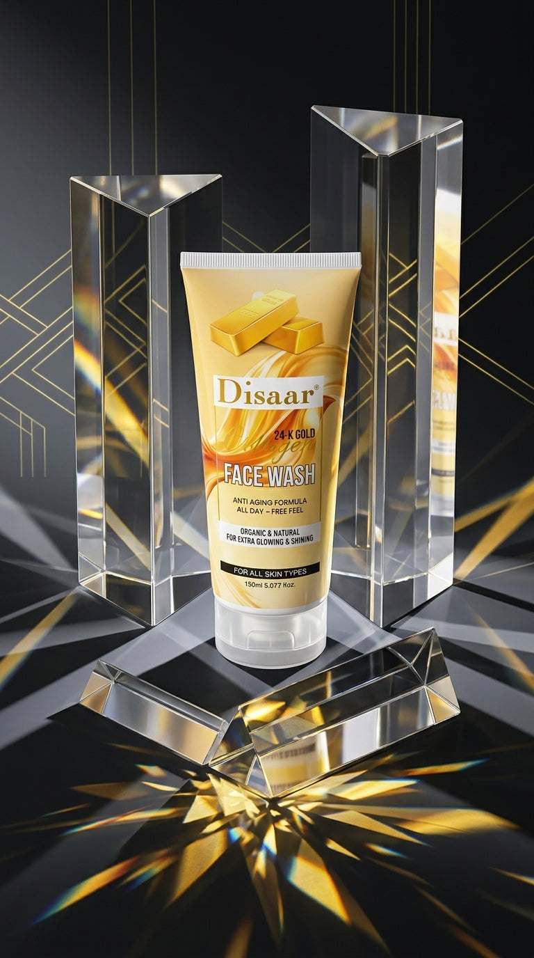 Disaar 24K Gold Face Wash 150ml – Anti-Aging Formula for Extra Glowing & Shining Skin