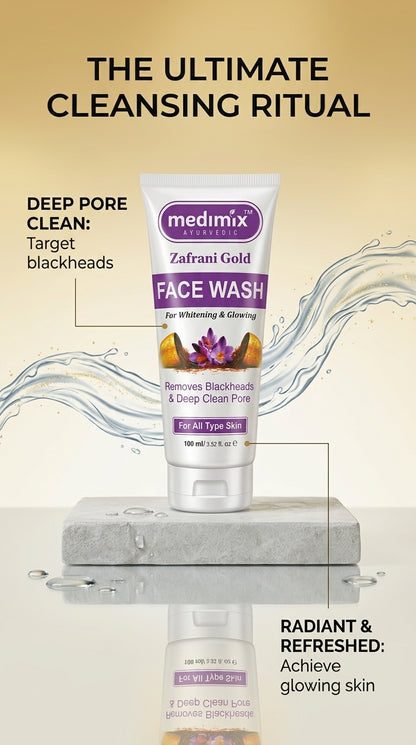 Medimix Zafrani Gold Face Wash for All Skin Types | 100ml