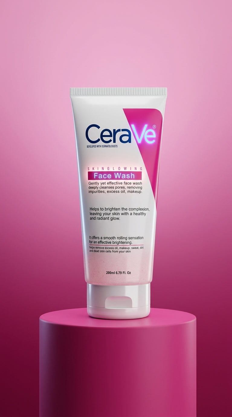 CeraVe Skin Glowing Face Wash 200ml – Gentle Daily Cleanser for Fresh & Radiant Looking Skin