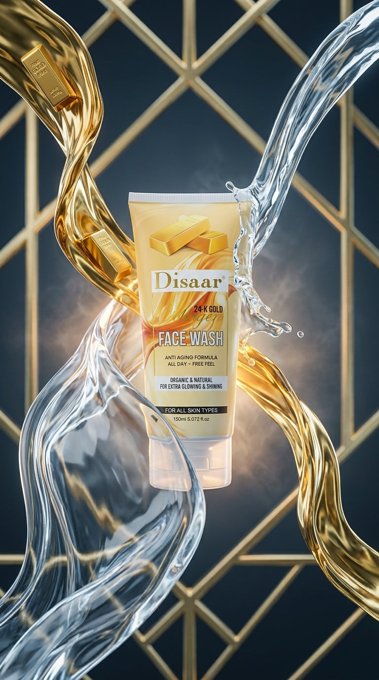 Disaar 24K Gold Face Wash 150ml – Anti-Aging Formula for Extra Glowing & Shining Skin