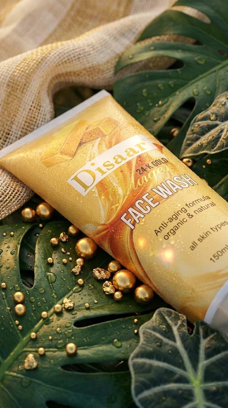 Disaar 24K Gold Face Wash 150ml – Anti-Aging Formula for Extra Glowing & Shining Skin
