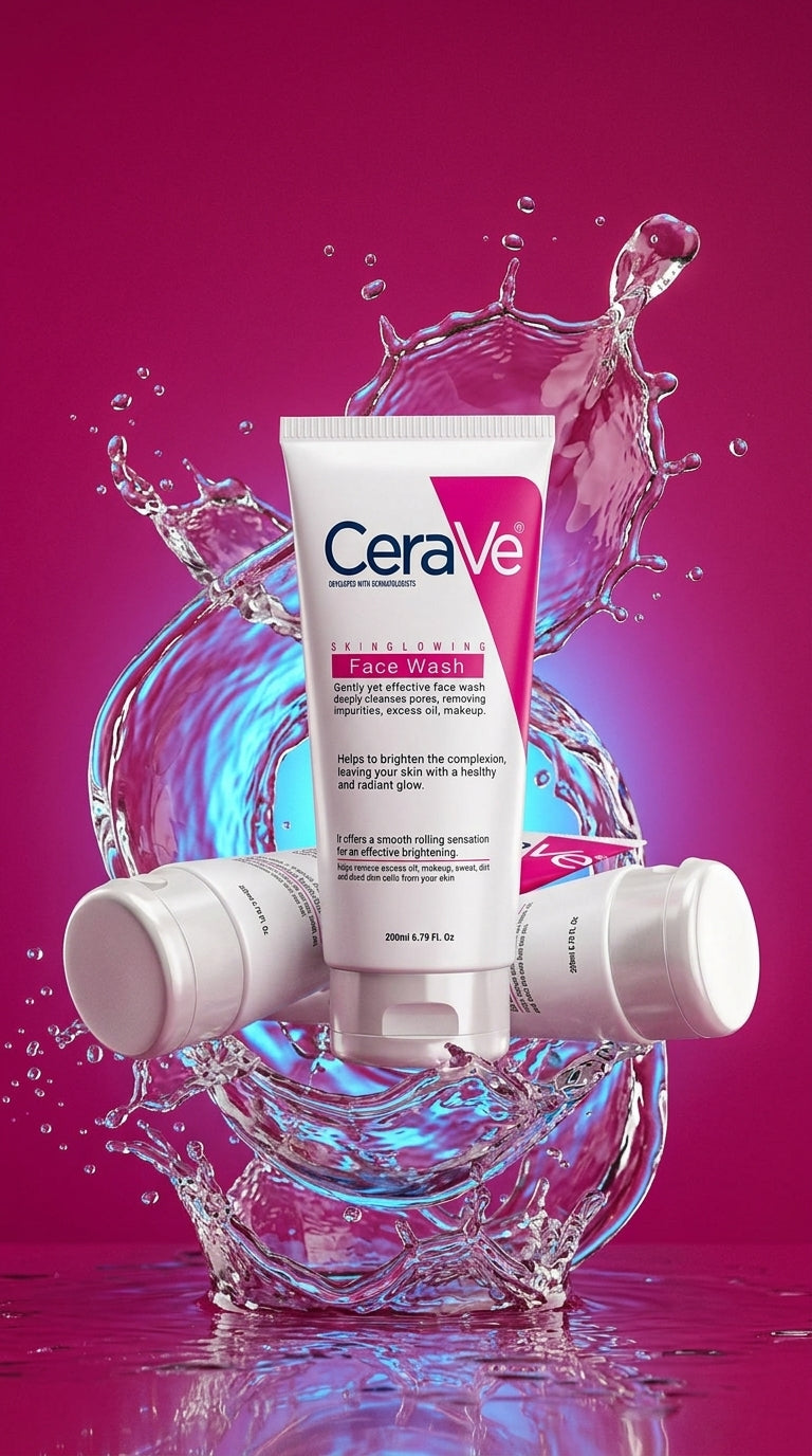 CeraVe Skin Glowing Face Wash 200ml – Gentle Daily Cleanser for Fresh & Radiant Looking Skin