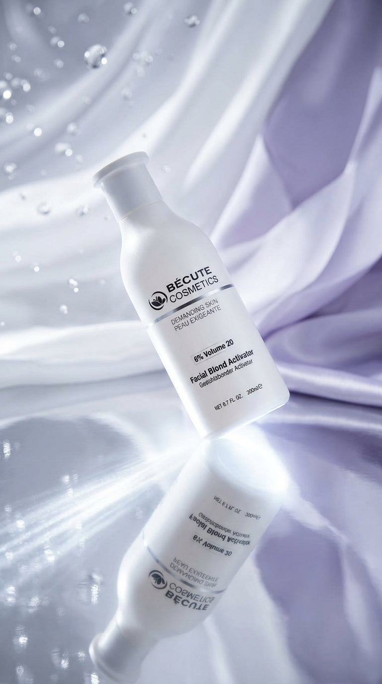Becute Cosmetics Facial Blond Bleach Kit – Facial Blond Activator 6% Volume 20 + Dust-Free Bleach Powder