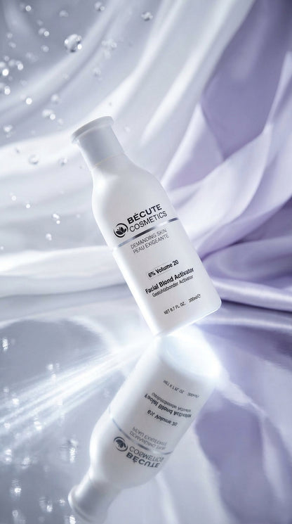 Becute Cosmetics Facial Blond Bleach Kit – Facial Blond Activator 6% Volume 20 + Dust-Free Bleach Powder