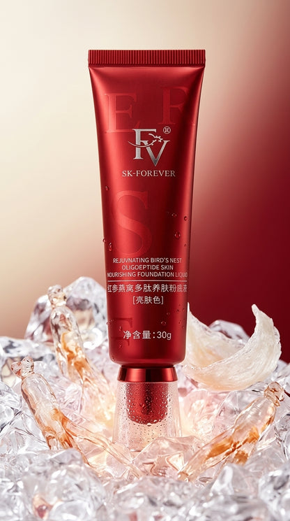 SK-FOREVER Red Ginseng Bird’s Nest Polypeptide Skin Nourishing Liquid Foundation 30g – Natural Finish