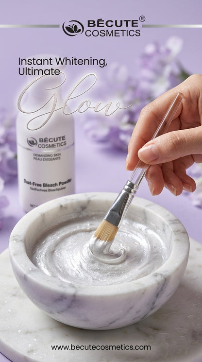 Becute Cosmetics Facial Blond Bleach Kit – Facial Blond Activator 6% Volume 20 + Dust-Free Bleach Powder
