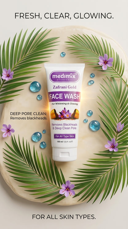 Medimix Zafrani Gold Face Wash for All Skin Types | 100ml