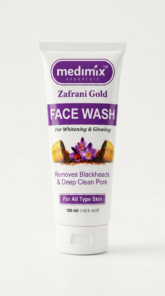 Medimix Zafrani Gold Face Wash for All Skin Types | 100ml