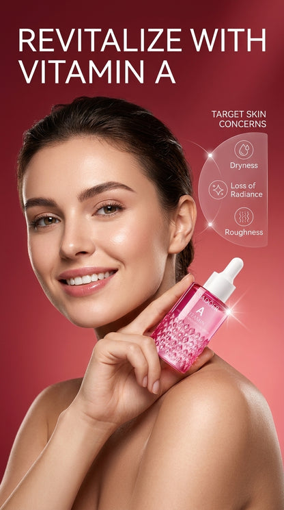 SADOER Vitamin A Cranberry Brightening Serum with Niacinamide & Hyaluronic Acid | Hydrating Face Serum for Dry & Dull Skin | 40ml
