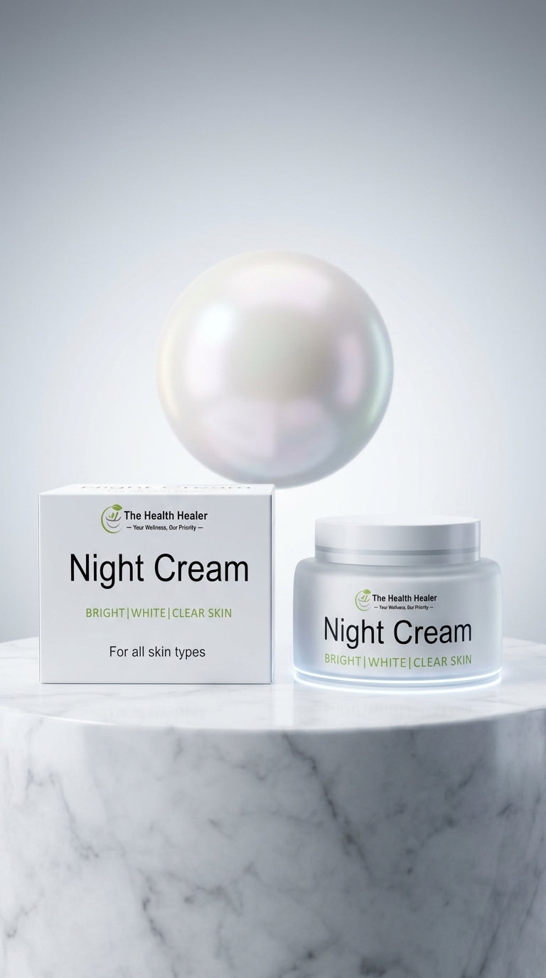 The Health Healer Night Cream – Bright, White & Clear Skin | Aloe Vera, Saffron, Mulberry & Rose Hip Oil