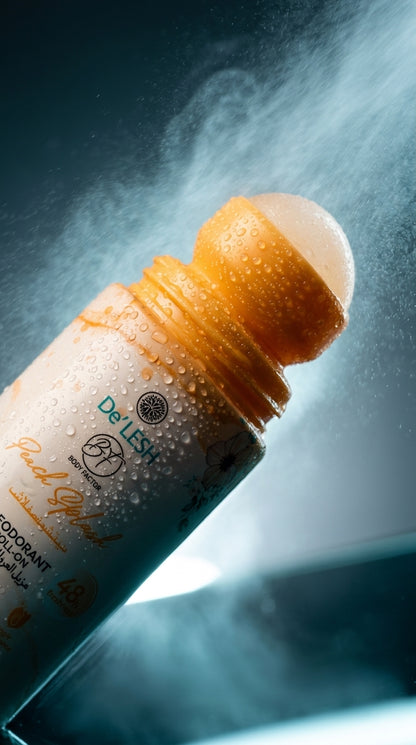 De'LESH Peach Splash Roll-On: 48H Freshness & Gentle Care (50ml)