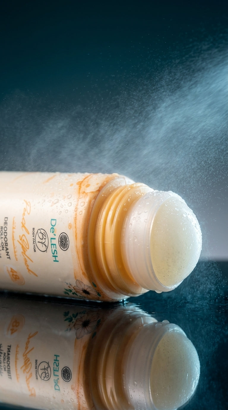 De'LESH Peach Splash Roll-On: 48H Freshness & Gentle Care (50ml)