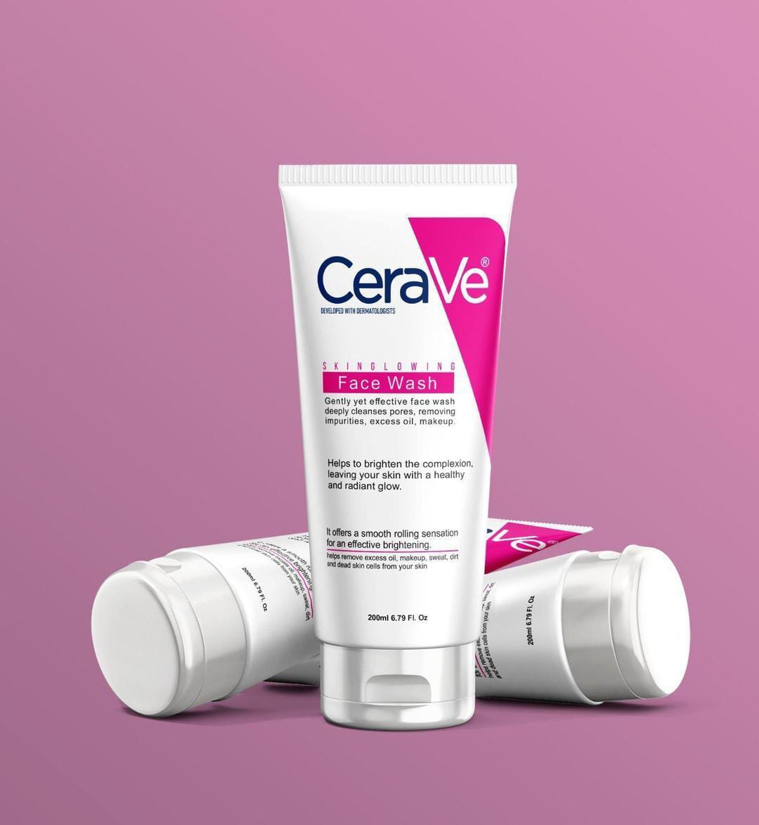 CeraVe Skin Glowing Face Wash 200ml – Gentle Daily Cleanser for Fresh & Radiant Looking Skin
