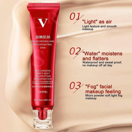 SK-FOREVER Red Ginseng Bird’s Nest Polypeptide Skin Nourishing Liquid Foundation 30g – Natural Finish