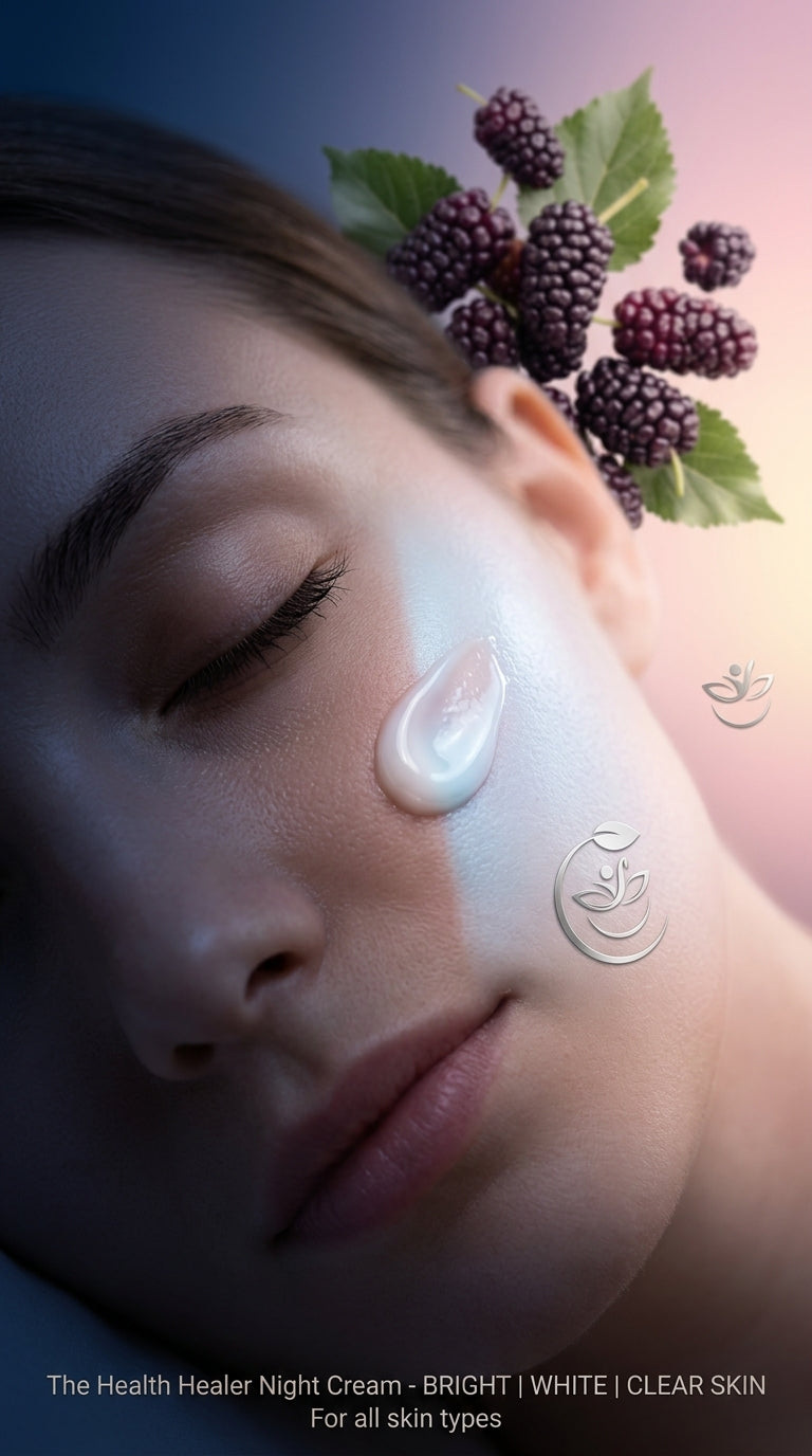 The Health Healer Night Cream – Bright, White & Clear Skin | Aloe Vera, Saffron, Mulberry & Rose Hip Oil